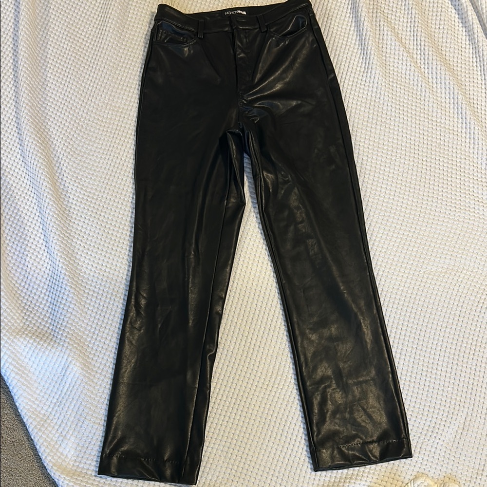 Fashion Nova Black Straight Leg Pants